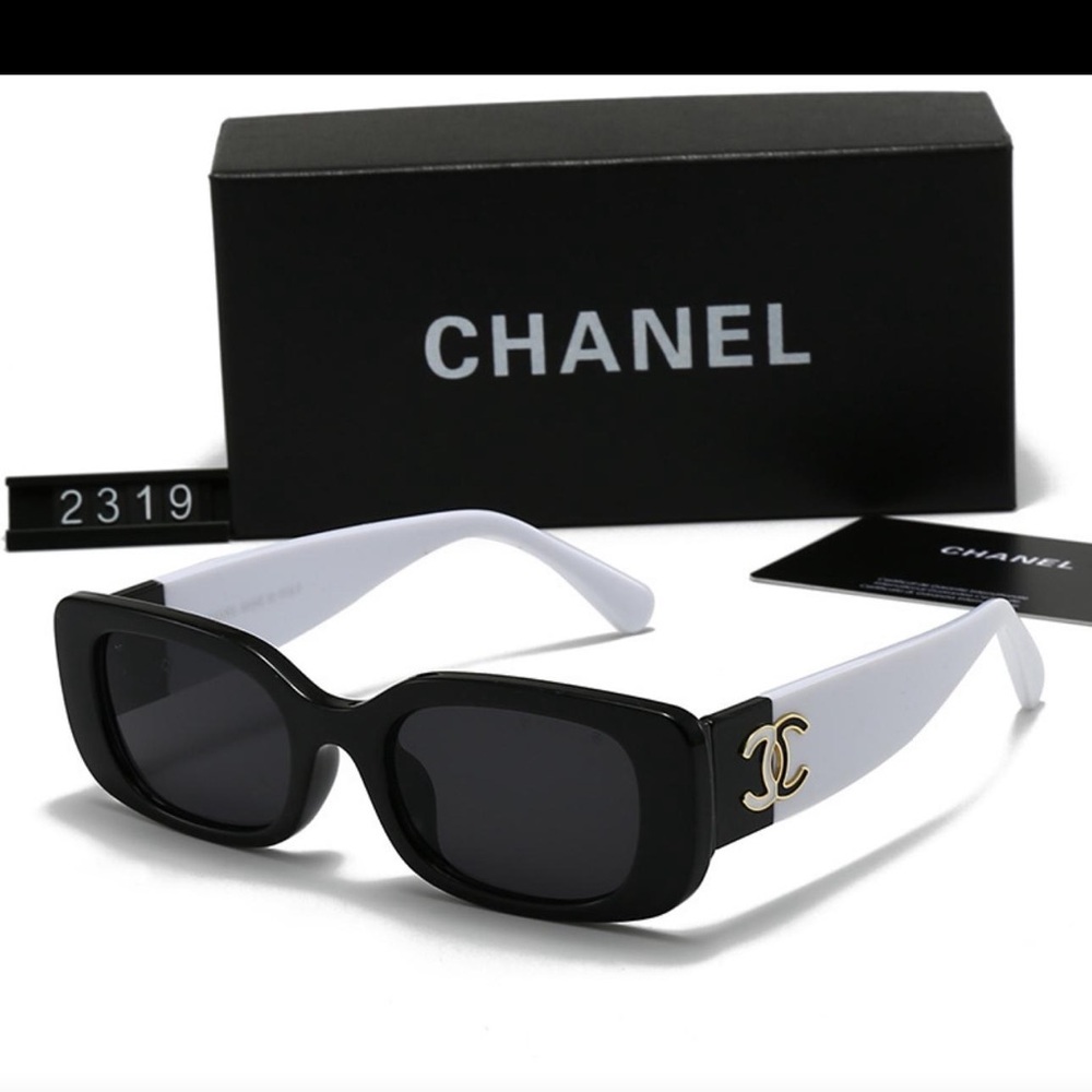 Chanel Black and White Sunglasses